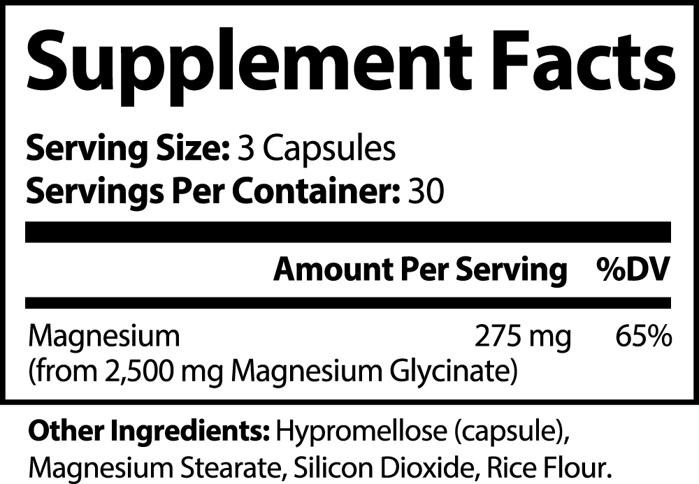 Magnesium Glycinate by Nano Hero - Vegan